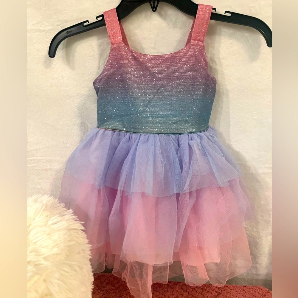 Zunie Girl Pink & Purple Layered Dress Size 3T